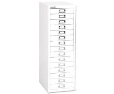 BISLEY Stahl Schrank 15-Drawer B 279 x D408 X h860 mm Kreide weiß ref h3915nl-26