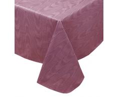 Newbridge Moire gewellt Farbe Print dickem Vinyl Tischdecke Flanell Rückseite, für Innen-/Außenbereich Tischdecken, Vinyl, burgunderfarben, 52 Inches X 52 Inches Square