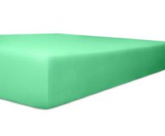 Kneer 2501435 Easy-Stretch Spannbetttuch Qualität 25, 140 x 200 cm und 160 x 220 cm, Lagune