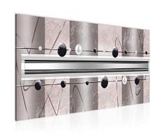 Bilder Abstrakt Wandbild Vlies - Leinwand Bild XXL Format Wandbilder Wohnzimmer Wohnung Deko Kunstdrucke Rosa Grau 1 Teilig - MADE IN GERMANY - Fertig zum Aufhängen 103712a