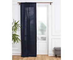 Solino Home Vorhang aus Leinen, leicht 52 x 84 Inch Navy