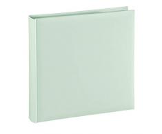 Hama Fotoalbum Jumbo 30x30 cm (Fotobuch mit 80 weißen Seiten, Album für 320 Fotos zum Selbstgestalten und Einkleben) grün Pastell