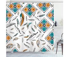 Duschvorhang von ambesonne, Stoff Badezimmer Decor Set mit Haken, Textil, Multi 30, 69W x 75L