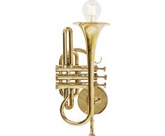 Kare Design Wandleuchte Trumpet Jazz Gold, kleine Wandlampe, Leuchte in Trompetenform, Lampe für die Wandmontage, Wandleuchte, Nachtlicht, (H/B/T) 15x41x26cm