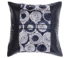Avarada Blumenstrauß gestreift Gestreift Schusskissen Dekokissen Sofa Kissen 16xcm 40,64 mit Reißverschluss (40 x 40 cm) 16 x 16 Schwarz