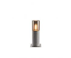 SLV Standleuchte Lisenne | Dimmbare LED Standleuchte, Outdoor-Standlampe für Terasse, Garten, Weg | Moderne rustikale Stand-Lampe in exklusivem Design (Rauchglas-Optik, Basalt-Stein, E27, EEK E-A++)