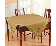 C & F Home Bestickt Topper Cabana Palm, braun, 137,2 x 137,2 cm