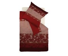 fleuresse Poesie Satinbettwäsche mit Reißverschluss rubin 135/200 + 80/80 cm