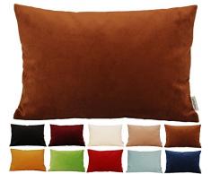 tangdepot Massiv Samt Überwurf Kissen Bezug/Euro Sham/Kissen Sham, Super Luxus Weich Kissen, Viele Farbe & Größe Optionen, Samt, Schokoladenbraun, 12 x 20