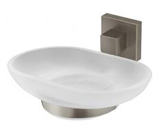 Bisk Nord Reihe, gebürstetem Nickel Seifenschale, 13,5 x 11,5 x 6,5 cm, Bronze