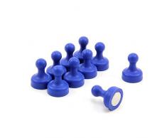 First4magnets F4MSBUHP-10 Hohe Leistung blau Skittle Magnet - Büro & Kühlschrank (19mm Durchmesser x 25mm hoch) (Packung mit 10), silver, 25 x 10 x 3 cm