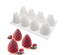 Chige Kuchenform, 19,8 cm, Silikon-Backform, lebensmittelecht und BPA-frei, nicht klebrige Form, geeignet für Mousse, Schokolade, Brownie, Gelee, Eis, Chiffon, Käsekuchen, Fondant, Silikon, Blumenkugel, 7.8 x 5.8 x 1.2 inches