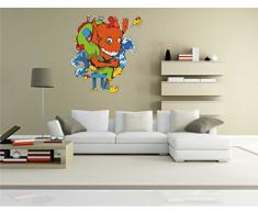 Indigos KAR-Wall-clm001-70 Wandtattoo fÃ¼rs Kinderzimmer clm001 - Lustige kleine Monster - Totenkopf-Skull - Wandaufkleber 70 x 77 cm