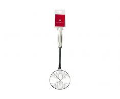 Home Schaumlöffel mit ebenem Netz, Rutschfester Griff, Edelstahl W/Grau