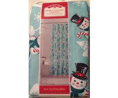 Holiday Time Weihnachten Tuch Vorhang für die Dusche Schneemann 177,8 x 182,9 cm