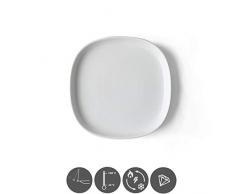 Holst Porzellan SK 018 High Alumina Teller flach 20 cm weiß, Set 3, bis zu 400% resistenter als herkömmliches Porzellan