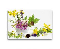 Premium Textil-Leinwand 75 x 50 cm Quer-Format Sommer Kräuter | Wandbild, HD-Bild auf Keilrahmen, Fertigbild auf hochwertigem Vlies, Leinwanddruck von Avianaarts Design Fotografie by Tanja Riedel