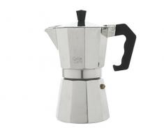 Home Caldo Kaffeemaschine, Aluminium, Silber/Schwarz, 6 Tassen