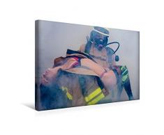 Calvendo Premium Textil-Leinwand 45 cm x 30 cm Quer, Ein Motiv aus Dem Kalender Feuerwehrkalender II - Erotische Fotografien von Thomas Siepmann | Wandbild. Leinwand, Leinwanddruck Menschen Menschen