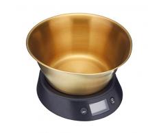 MasterClass MCBRSSCALE Digitale Küchenwaage mit Schüssel in Geschenkbox, edelstahl, 5 kilograms, Schwarz/Messing