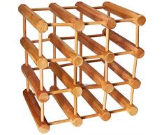 Wine Enthusiast modulares Weinregal für 12 Flaschen, Natur