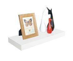 Homewell Wandregal, Holz, 61 x 23 x 5 cm, Weiß