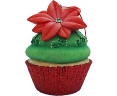 Jillson Roberts Christmas Cupcake Ornament, Grün Weihnachtsstern Glitzer