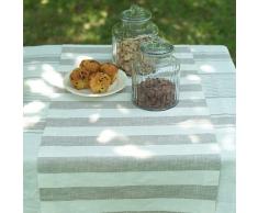 LinenMe, Philippe Tischläufer aus grauem Leinen, einteilig, 50 x 131 cm 0057104