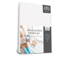 Bed-Fashion Wasserdicht Topper-Spannbettlaken, Flanell, weiß, Doppelbett, 160 x 200 cm