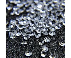 liying 4,5 mm Acryl Farbe Faux Diamant Rund Kristalle Treasure Gems für Tisch Scatter, Vase, Tütenfüller, Arts & Crafts, Hochzeit Dekoration (2000 pcs) farblos