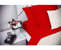 Elegant Italian Bed Linen Bettwäsche, Rot, 100% Mikrofaser, DOPPELTE