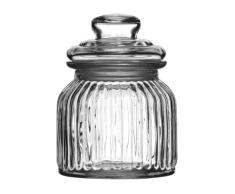Premier Housewares Vorratsdose, Geripptes Glas, 600ml