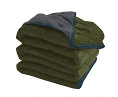 Lightspeed Outdoors Deluxe Decke aus Nylon-Fleece, winddicht, isoliert, waschbar, gesteppt, Chive