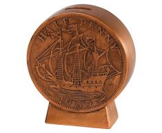 Old Money A28489 Halfpenny Bank, Resin, mehrfarbig, 5 x 14 x 14.5 cm