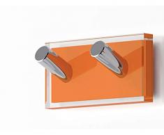 Gedy Rainbow Kleiderbügel, thermoplastisches Harz, transparent orange, doppelt