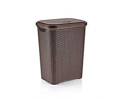 StealStreet SS-OHP-08-1109 Wäschekorb aus Rattan, 35 Liter, Dunkelbraun