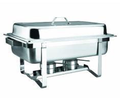 Lacor 69110 Bain Marie Speisewärmer 1/1 mit Deckel Edelstahl