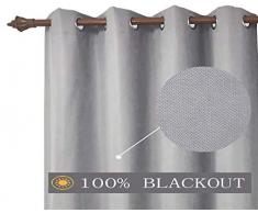 BERYHOME Waltz Super weiche, Elegante Velours-Vorhänge für Wohnzimmer, Schlafzimmer, energieeffiziente Fenstervorhänge, Set mit 2 Paneelen. Modern 52x90 Taubengrau