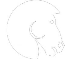 INDIGOS 4051095055075 Wandtattoo w615 Pferd 96 x 53 cm Wandaufkleber in 3 Größen, weiß