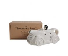 Fairmont and Main Becher, klein, 4 Brooklyn Steingut Flyer Auto Teekanne, 1 Stück, cremefarben