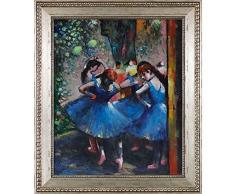 La Pastiche Dancers in Blue Gerahmtes Ölgemälde, Holz, Mehrfarbig, 30 x 26