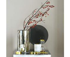 Cyl Home Hurricane Kerzenhalter, goldfarbenes verspiegeltes Glas mit einzigartigen, transparenten Ästen, Dekor, Teelichthalter, Tischdekoration für Esszimmer, Wohnzimmer, Hochzeitsgeschenk Modern 9.8 H