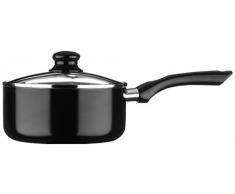 Premier Housewares Ecocook Stieltopf, Aluminium / Keramik, Schwarz / Weiß, 20x37x9