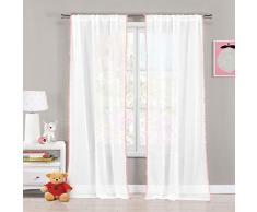 Lala + Bash, Gardinen für Schlafzimmer, Wohnzimmer, Kinderzimmer, 2 Stück Casual 38 X 84 Rose