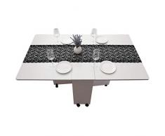 rockcloud Häkelspitze Tischläufer mit Quaste für Hochzeit, Bankett, Dekoration, Weihnachten, Party, Tischdekoration 13 x 70 schwarz