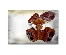 Calvendo Premium Textil-Leinwand 90 cm x 60 cm quer Hase | Wandbild, Bild auf Keilrahmen, Fertigbild auf echter Leinwand, Leinwanddruck: Kuscheltier Hobbys Hobbys