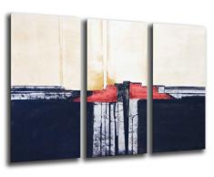 Wandbild - Abstraktes Kunst Bild, 97 x 62 cm, Holzdruck - XXL Format - Kunstdruck, ref.26180