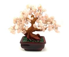 NYKKOLA Mix Edelstein Amethyst Rose Citrin Karneol klar Quarz Feng Shui Pflanzen & Blumen künstliche Bäume Large Rose