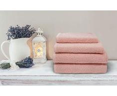 Erika Handtuch Set 1+1, 35x55cm+50x95cm, Peach