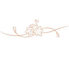 INDIGOS 4051095787938 Wandtattoo, Vinyl, hasselnussbraun, 60 x 10 x 10 cm